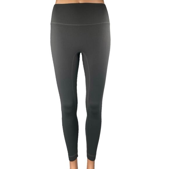 Set Active Womens Dark Gray Mid Rise Yoga Workout Athletic Leggings Pants Size M - Picture 1 of 4